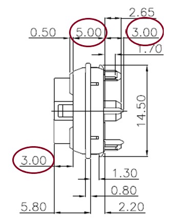 Kailh Switch Low Profile Choc V1 Measurements